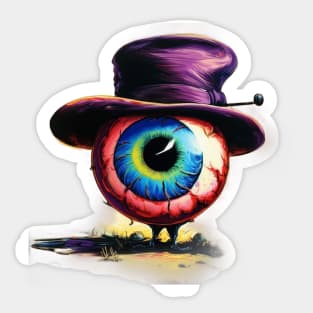 Eyeball in hat Sticker